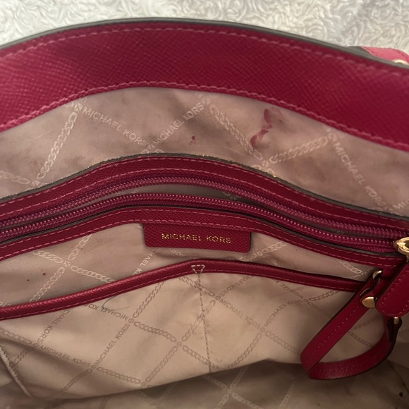 Michael Kors Burgundy/Brown Tote Bag - Picture 7 of 11